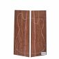 Preview: Top Mexican Rosewood flamed, 2-pcs. 9mm,  Unique-Piece #025