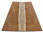 Preview: Top African Koa decent curl AA with sapwood, 2-pcs. 22mm
