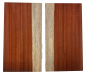 Preview: Kopfplatte Padouk, rot mit Splint, 2-tlg. bookmatched