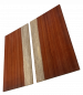 Preview: Kopfplatte Padouk, rot mit Splint, 2-tlg. bookmatched