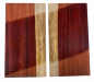 Preview: Kopfplatte Padouk, rot mit Splint, 2-tlg. bookmatched