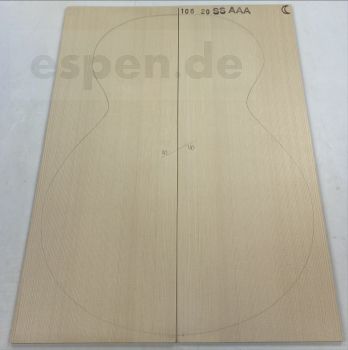 Gitarrendecke Fichte Schweiz Florinett AAAA, Haselfichte Western FSC100%