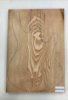 Top Swamp Ash, roasted, 1-pc.  24mm Unique Piece #003