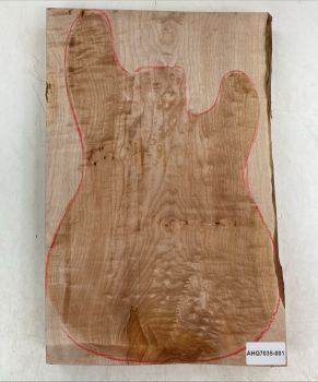 Body Maple, moderately quilted, 1-pc., Unique Piece #001
