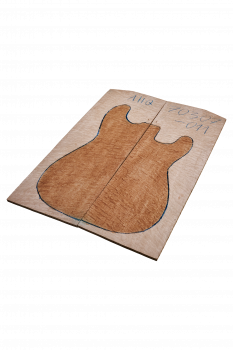 Preview: Top Muschelahorn / Quilted Maple, 2-tlg. 8mm Einzelstück #011