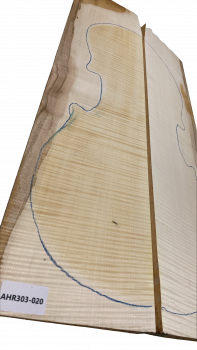 Set Back, Sides and Neck plank Curly Maple for Cello Unique Piece #020
