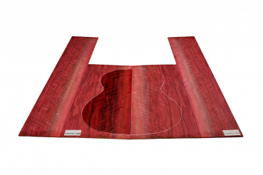 Preview: Back & Sides Red Heart, Classic/OM Model,  Unique Piece #008