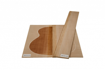 Preview: Back & Sides American Curly Maple, Classic Size, Unique Piece #014