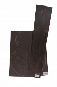 Preview: Back & Sides African Blackwood (Grenadill) OM Size Unique Piece #034