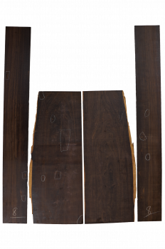 Preview: Back & Sides African Blackwood (Grenadill) Classic Size Unique Piece #043