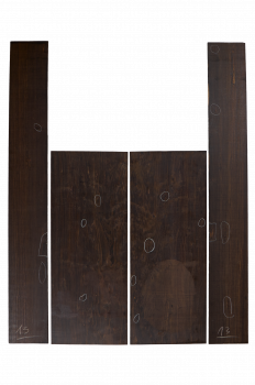 Preview: Back & Sides African Blackwood (Grenadill) Western Size Unique Piece #044