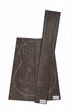 Preview: Back & Sides African Blackwood (Grenadill) Western Size Unique Piece #052