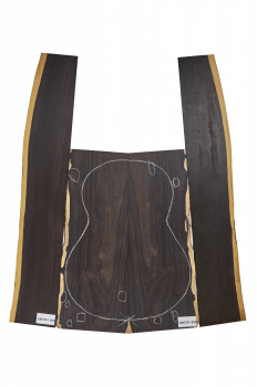 Preview: Back & Sides African Blackwood (Grenadill) Classic Size Unique Piece #053