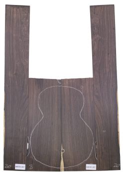 Back & Sides African Blackwood, small Classic Size Unique Piece #057