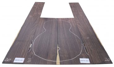 Preview: Back & Sides African Blackwood, small Classic Size Unique Piece #057