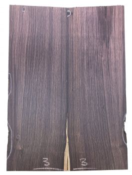 Preview: Back & Sides African Blackwood, small Classic Size Unique Piece #057