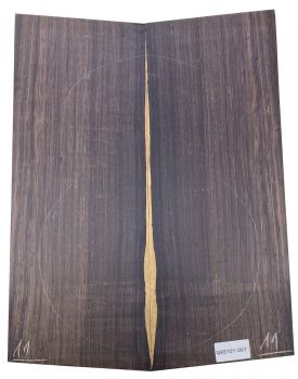 Preview: Back & Sides African Blackwood, Classic Size Unique Piece #067