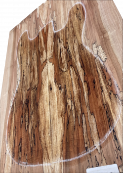 Preview: Top Spalted Maple 2-tlg. 7mm Einzelstück #047