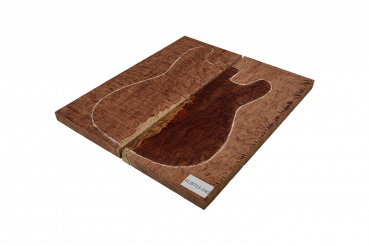 Preview: Top Bubinga, 2tlg. mit Splint, 23mm, Einzelstück #040