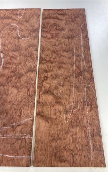 Preview: Top Bubinga 2-pcs. 8 mm Unique Piece #041
