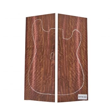 Preview: Top Mexican Rosewood, curly, 2-pcs. 9mm Unique-Piece #022