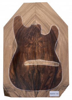 Preview: Top European Walnut figured 2-pcs., 24mm, Unique Piece #109