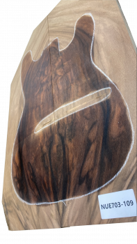 Preview: Top European Walnut figured 2-pcs., 24mm, Unique Piece #109