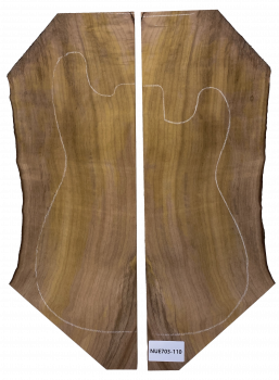 Top European Walnut figured 2-pcs., 24mm, Unique Piece #110