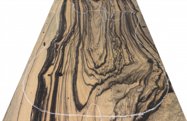 Preview: Top Royal White Ebony 8mm Unique Piece #057