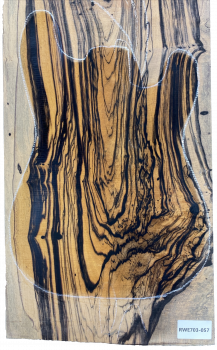 Preview: Top Royal White Ebony 8mm Unique Piece #057