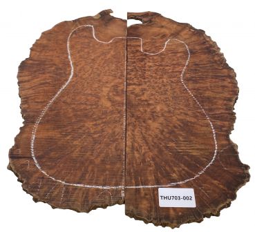 Preview: Top Thuya-Burl 2-pcs. 9mm Unique Piece #002