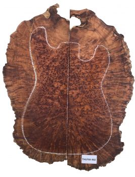 Preview: Top Thuya-Burl 2-pcs. 9mm Unique Piece #002