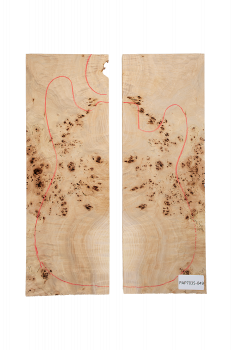 Body Poplar Burl, 2-pcs. bookmatched, Unique Piece #049