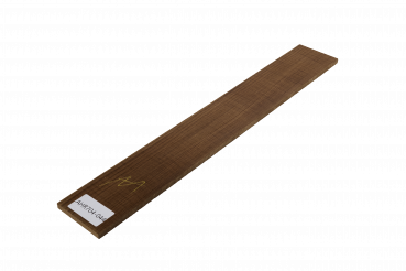 Preview: Griffbrett Ahorn geflammt, Schoko, 572x82x10 mm Einzelstück #044
