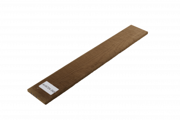 Preview: Griffbrett Ahorn geflammt, Schoko, 520x82x10 mm Einzelstück #045