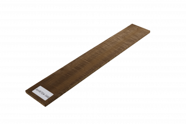 Preview: Griffbrett Ahorn geflammt, Schoko, 520x82x10 mm Einzelstück #046