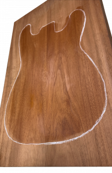 Preview: Body Honduras Mahagony, A, 2-pcs., HD, edge-glued