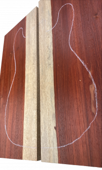 Preview: Body Padouk rot mit Splint Premium AA,  2-tlg. - FSC®100%