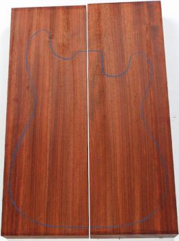 Body Padouk Red Premium AA, 2-pcs. unglued - FSC®100%