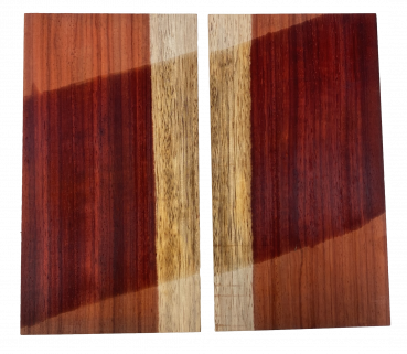 Preview: Head Stock Veneer Padouk, red with Sapwood, 2 pcs. bookmatched