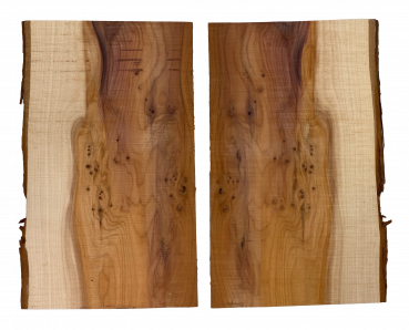 Head Stock Veneer Yew AA  knotty bookmatched