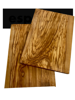 Olive wood olive set of 2 cutting boards planks 32 x 22/17 x 2.5cm