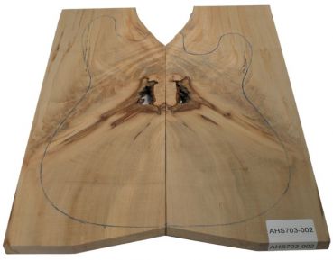 Top Spalted Maple 2-pcs.  17 mm Unique Piece #002