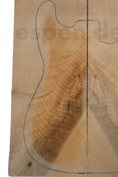 Top Spalted Maple 2-teilig 8 mm Einzelstück #004