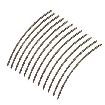 Set of 12 Fret non-allergic alloy brass, width 2,5 mm, curved