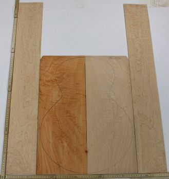 Boden & Zargen Muschelahorn / Quilted Maple Western Einzelstück #003
