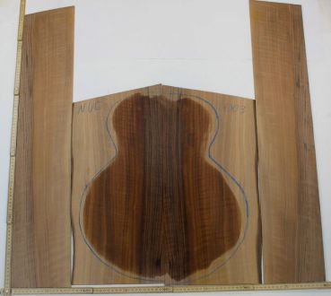 Back & Sides Walnut European, figured, Western Size Unique Piece #003