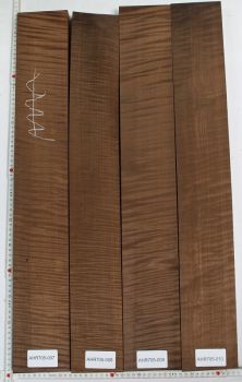 Neck Sycamore / Europ. Maple, curly roasted "Choco"  733x106x28mm -  Unique Piece #010
