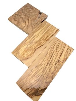 Olive wood olive set of 2 cutting boards planks 32 x 22/17 x 2.5cm