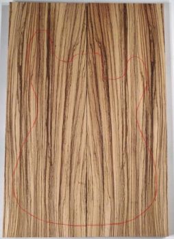 Top Zebrano Standard A grade, 2-pcs. bookmatched, 22 mm